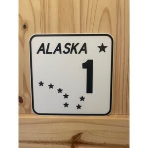 Alaska State Route 1 Highway Marker Road Sign Travel Other Numbers Available